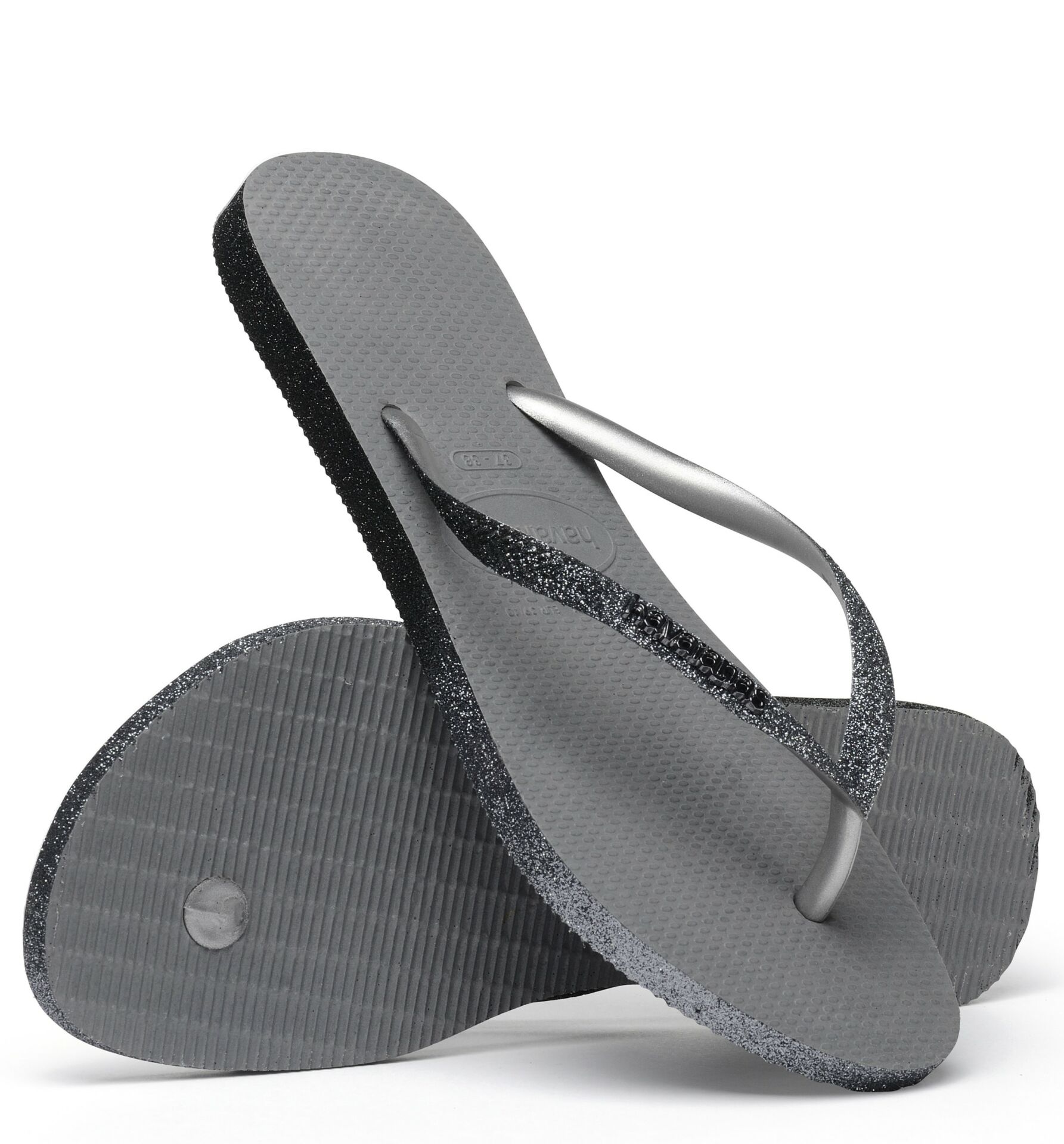 Slim Sparkle II Steel Grey Kadın Terlik