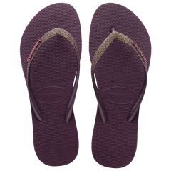 Slim Sparkle II Aubergine Kadın Terlik