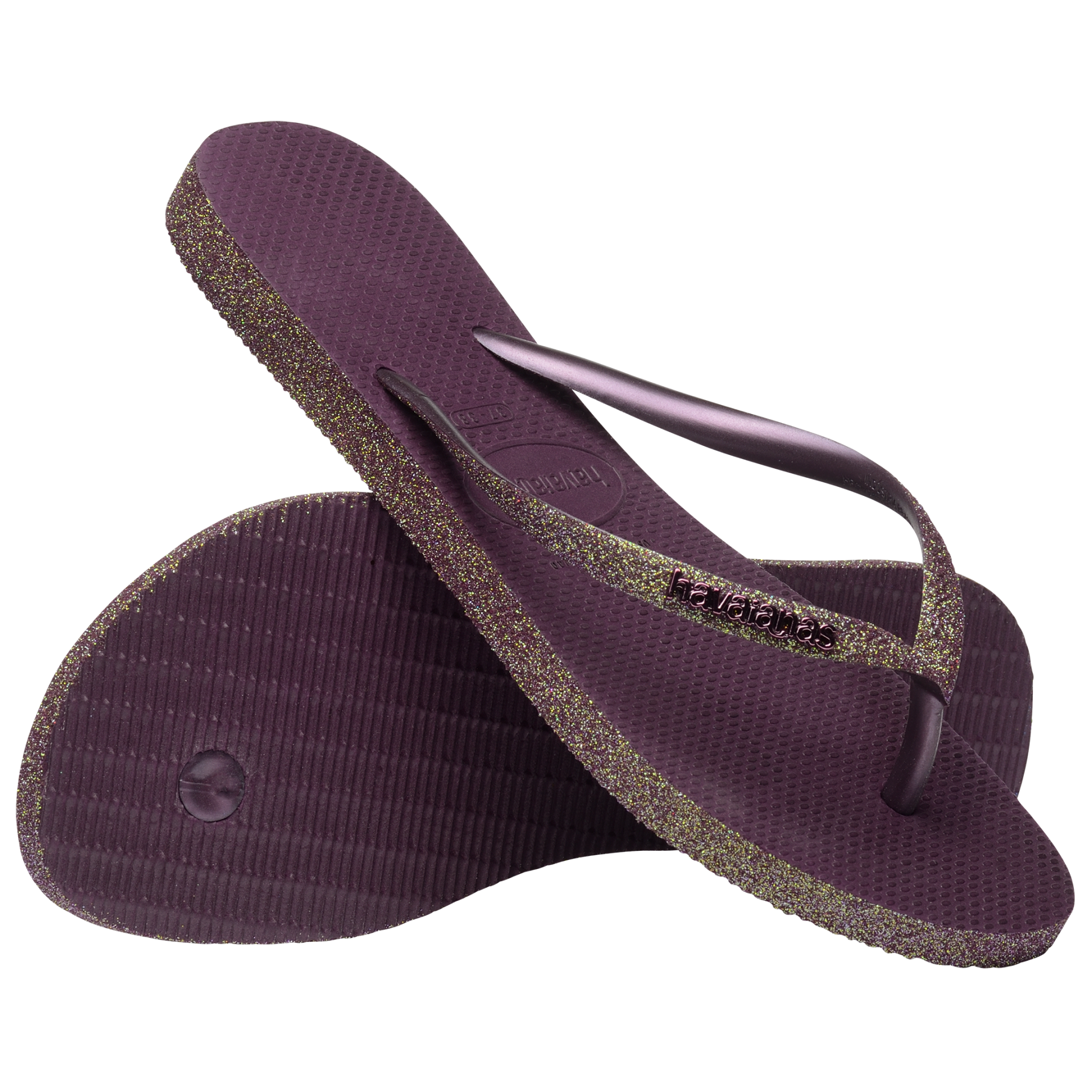 Slim Sparkle Aubergine Kadın Terlik