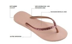 Slim Püsküllü Glitter Ballet Blush Kadın Terlik