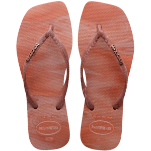 Slim Square Trendy Turuncu Kadın Terlik