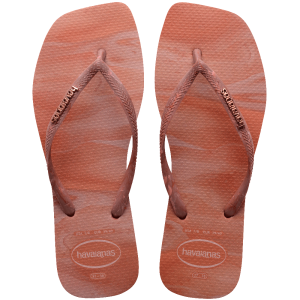 Slim Square Trendy Turuncu Kadın Terlik