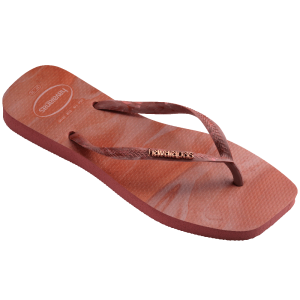 Slim Square Trendy Turuncu Kadın Terlik