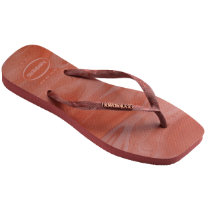 Slim Square Trendy Turuncu Kadın Terlik