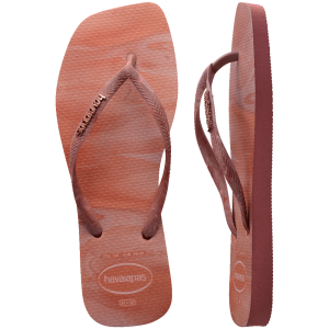 Slim Square Trendy Turuncu Kadın Terlik