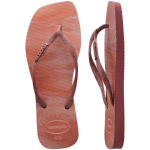 Slim Square Trendy Turuncu Kadın Terlik