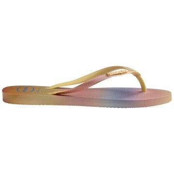 Slim Gradient Sunset Yellow Pixel Kadın Terlik