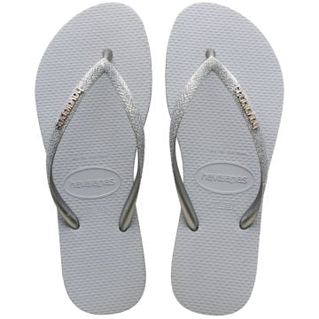 Slim Sparkle Ice Grey Kadın Terlik