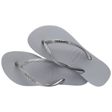 Slim Sparkle Ice Grey Kadın Terlik