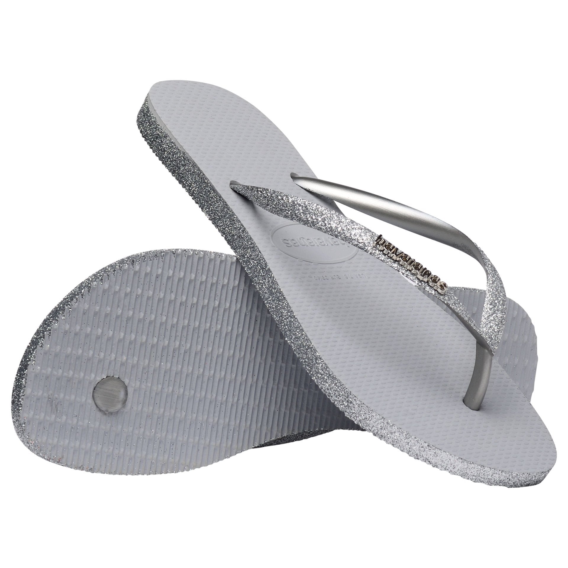 Slim Sparkle Ice Grey Kadın Terlik