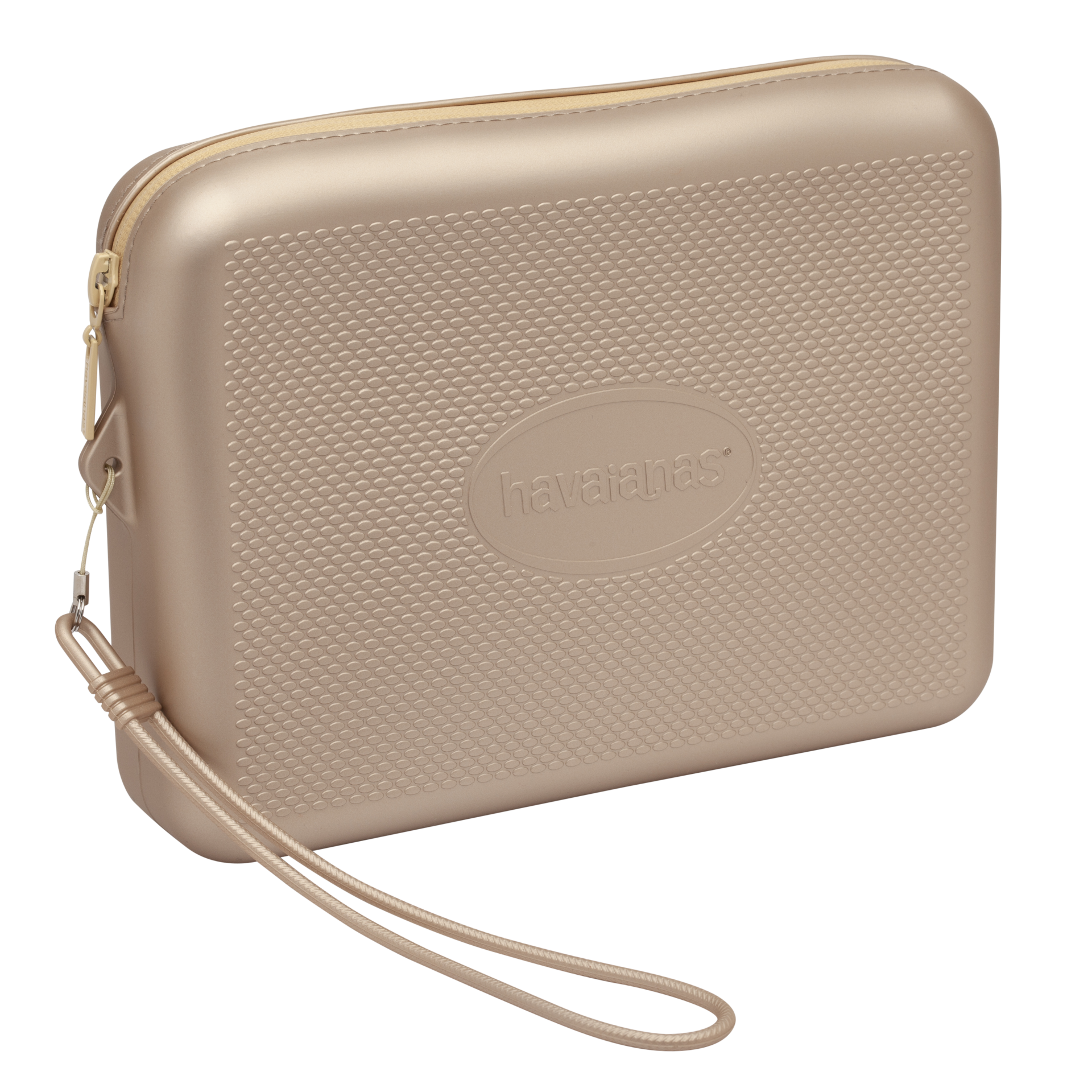 Beach Necessaire Metalik Krem Plaj Çantası