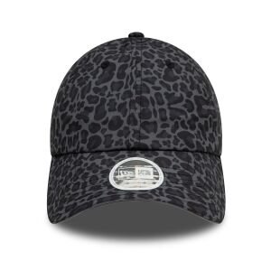 All Over Baskılı Siyah Leopar Desenli Open Back 60595379 Şapka