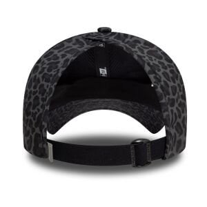 All Over Baskılı Siyah Leopar Desenli Open Back 60595379 Şapka