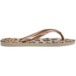 Slim Leopar Bej Kadın Terlik