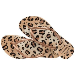 Slim Leopar Bej Kadın Terlik
