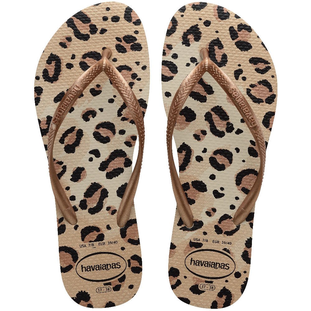 Havaianas Slim Leopar Bej Kadın Terlik