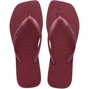 Slim Square Logo Metallic Amaranto
