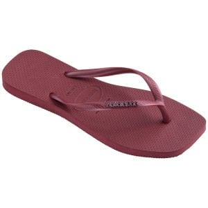 Slim Square Logo Metallic Amaranto