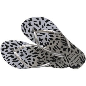 Havaianas Slim Siyah Leopar Kadın Terlik