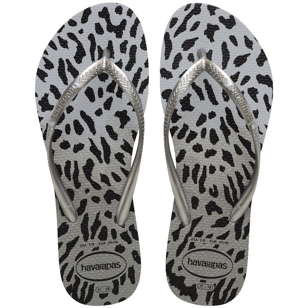 Havaianas Slim Siyah Leopar Kadın Terlik
