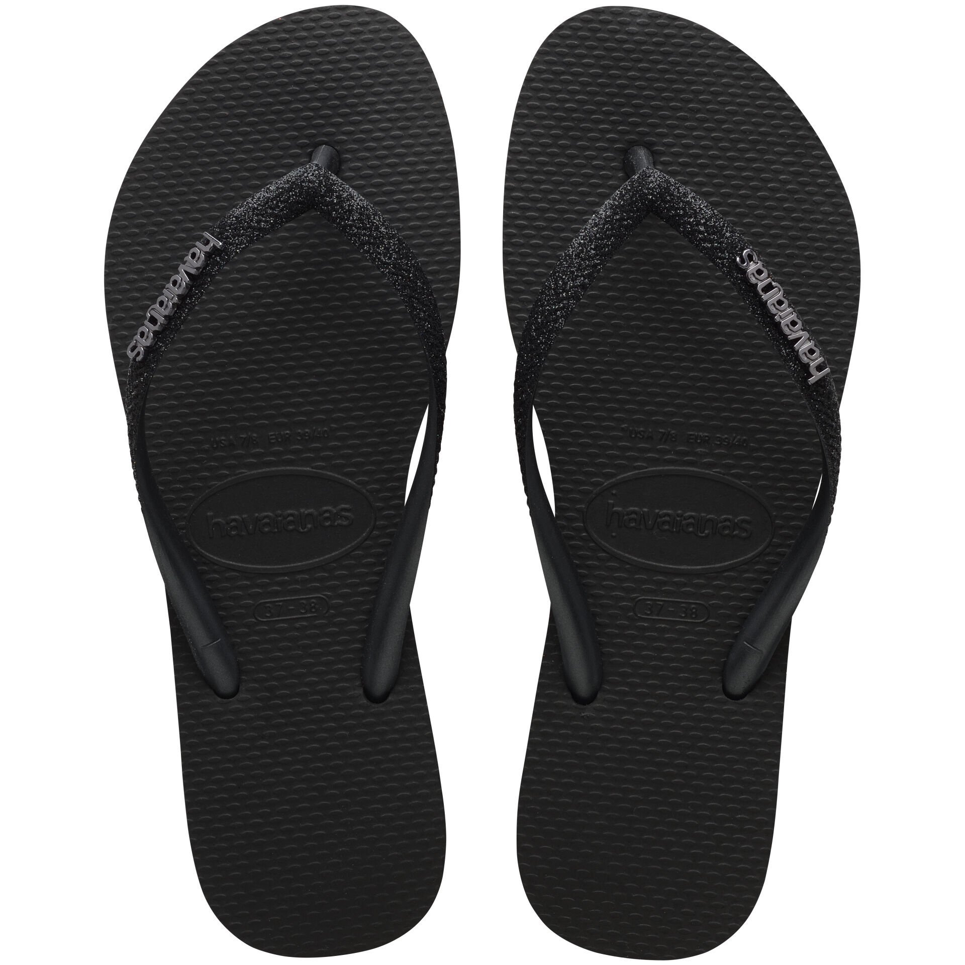 Slim Glitter Black Kadın Terlik