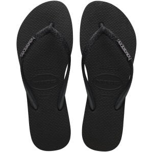 Slim Glitter Black Kadın Terlik