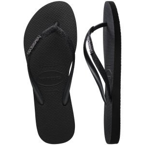 Slim Glitter Black Kadın Terlik