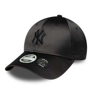 NY Yankees Fiyonklu Siyah Saten Kadın Şapka 60758948