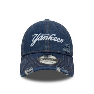 New York Yankees Denim Distressed Navy 9TWENTY 60771839