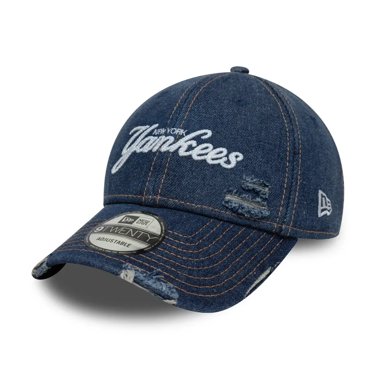 NEW ERA New York Yankees Denim Distressed Navy 9TWENTY 60771839