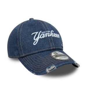 New York Yankees Denim Distressed Navy 9TWENTY 60771839