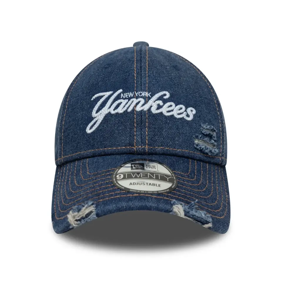 NEW ERA New York Yankees Denim Distressed Navy 9TWENTY 60771839