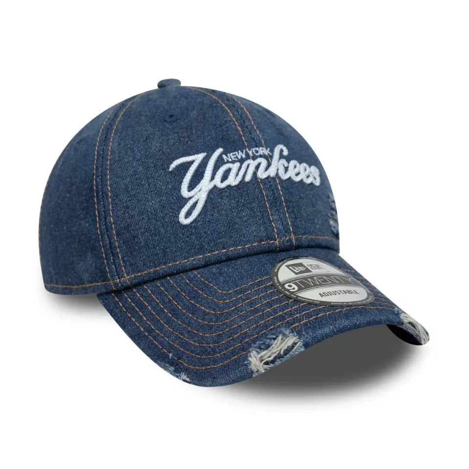 NEW ERA New York Yankees Denim Distressed Navy 9TWENTY 60771839
