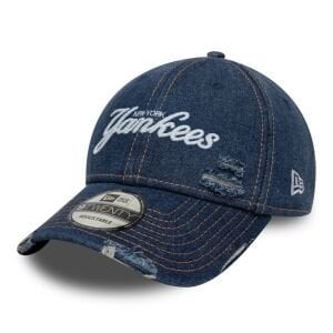 New York Yankees Denim Distressed Navy 9TWENTY 60771839