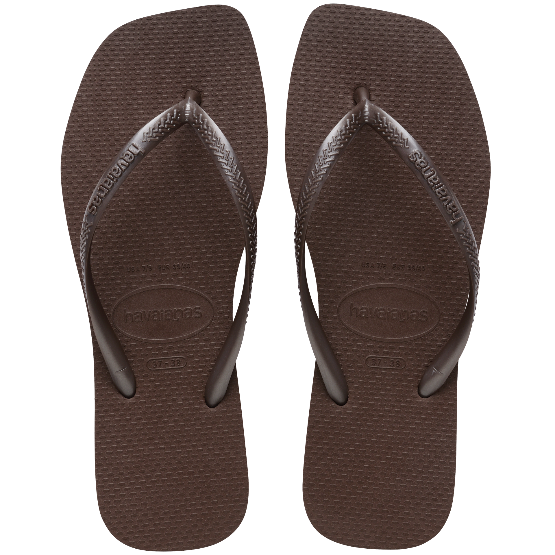 Slim Square Kahverengi Kadın Terlik