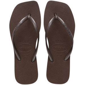 Slim Square Kahverengi Kadın Terlik