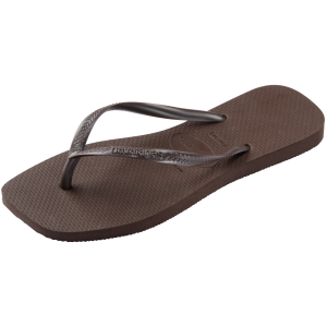 Slim Square Kahverengi Kadın Terlik