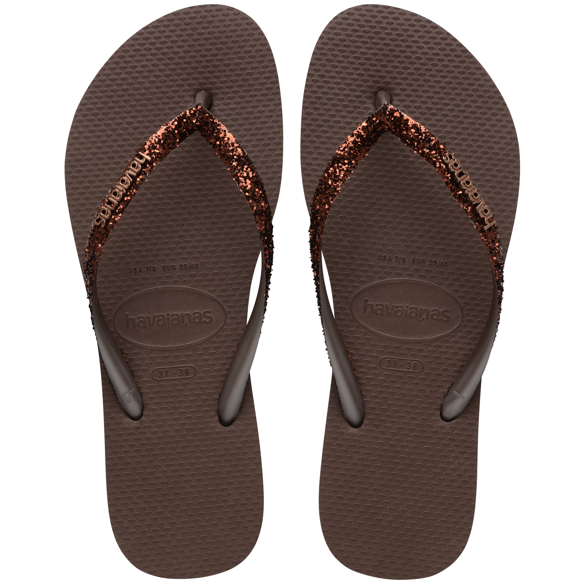 Havaianas Slim Glitter Kahverengi Kadın Terlik