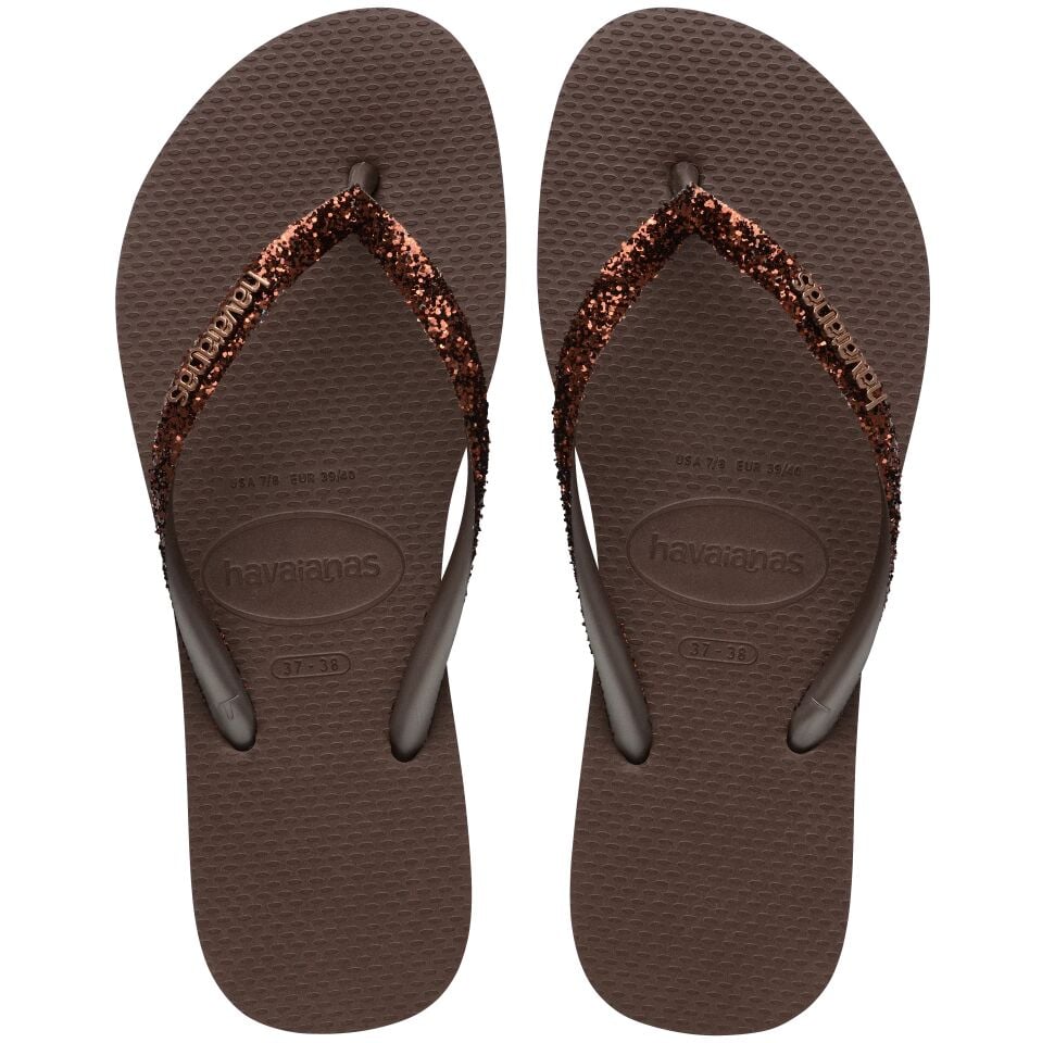 Havaianas Slim Glitter Kahverengi Kadın Terlik