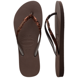 Havaianas Slim Glitter Kahverengi Kadın Terlik