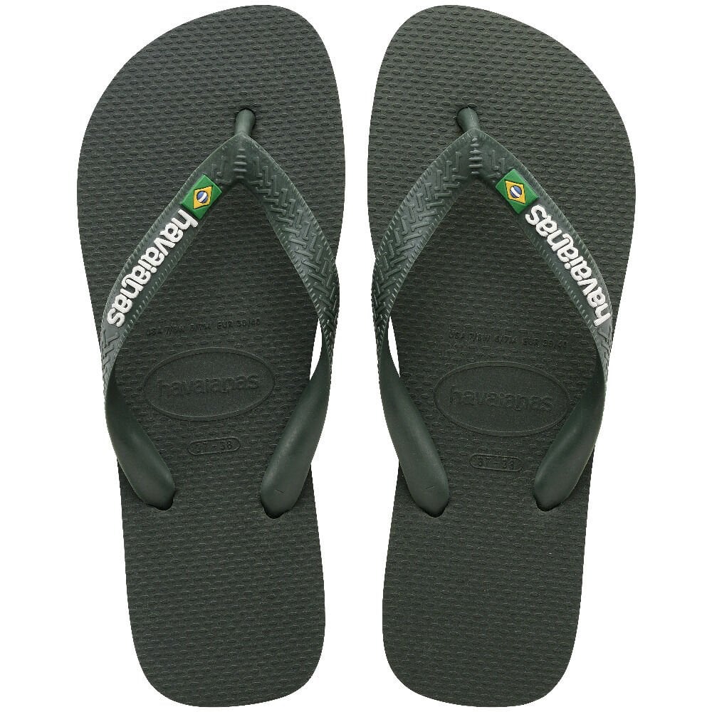 Brasil Logo Olive Green Unisex Terlik