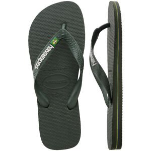 Brasil Logo Olive Green Unisex Terlik
