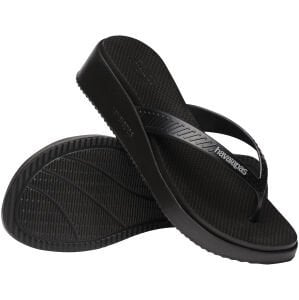 Slim High Platform Siyah Kadın Terlik