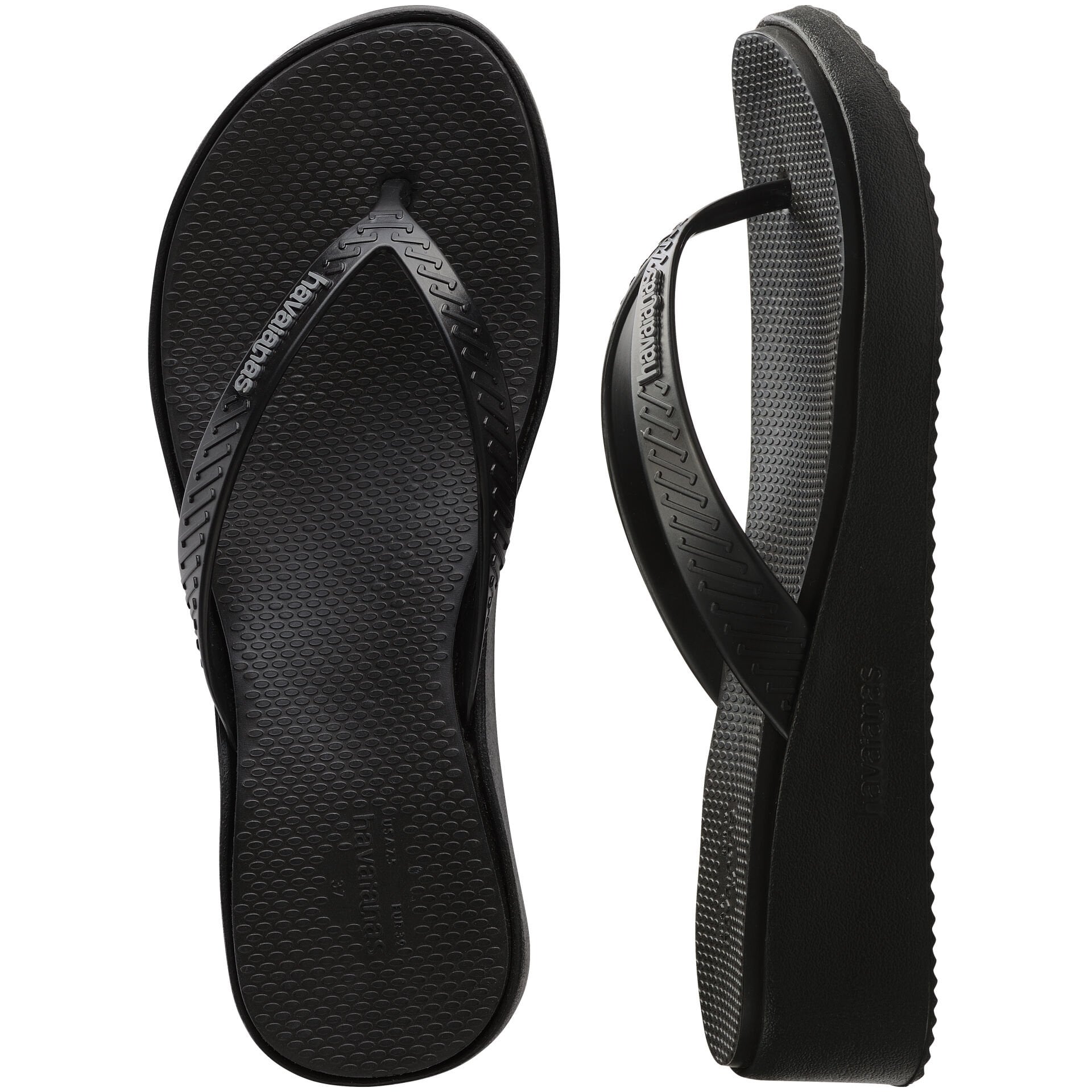 Slim High Platform Siyah Kadın Terlik