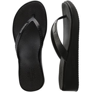 Slim High Platform Siyah Kadın Terlik