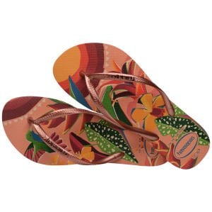 Slim Tropical Turuncu Kadın Terlik
