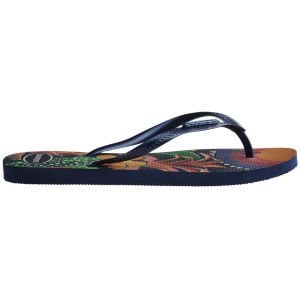 Slim Tropical Lacivert Kadın Terlik