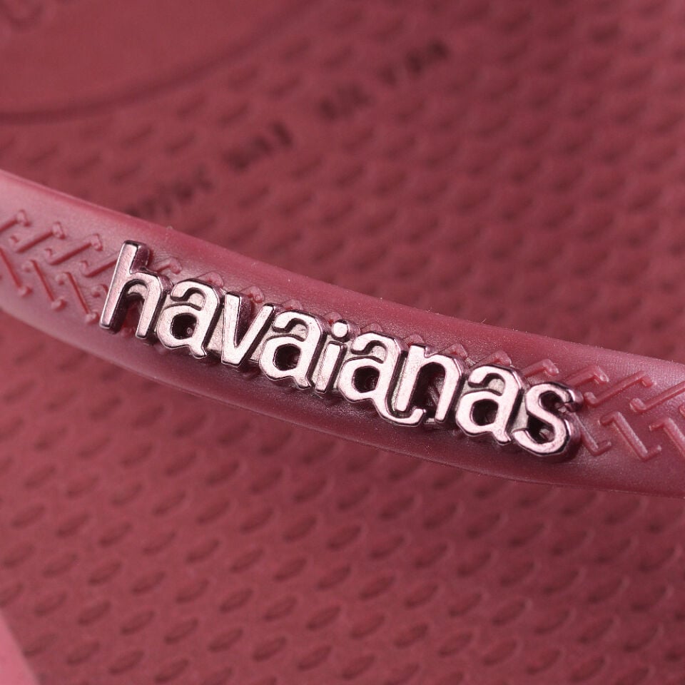 Havaianas Slim Square Logo Metalic Amaranth