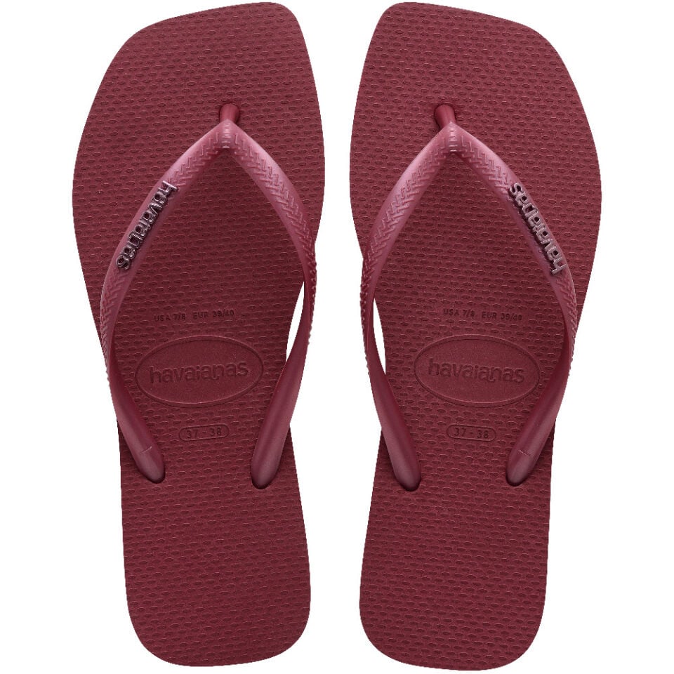 Havaianas Slim Square Logo Metalic Amaranth