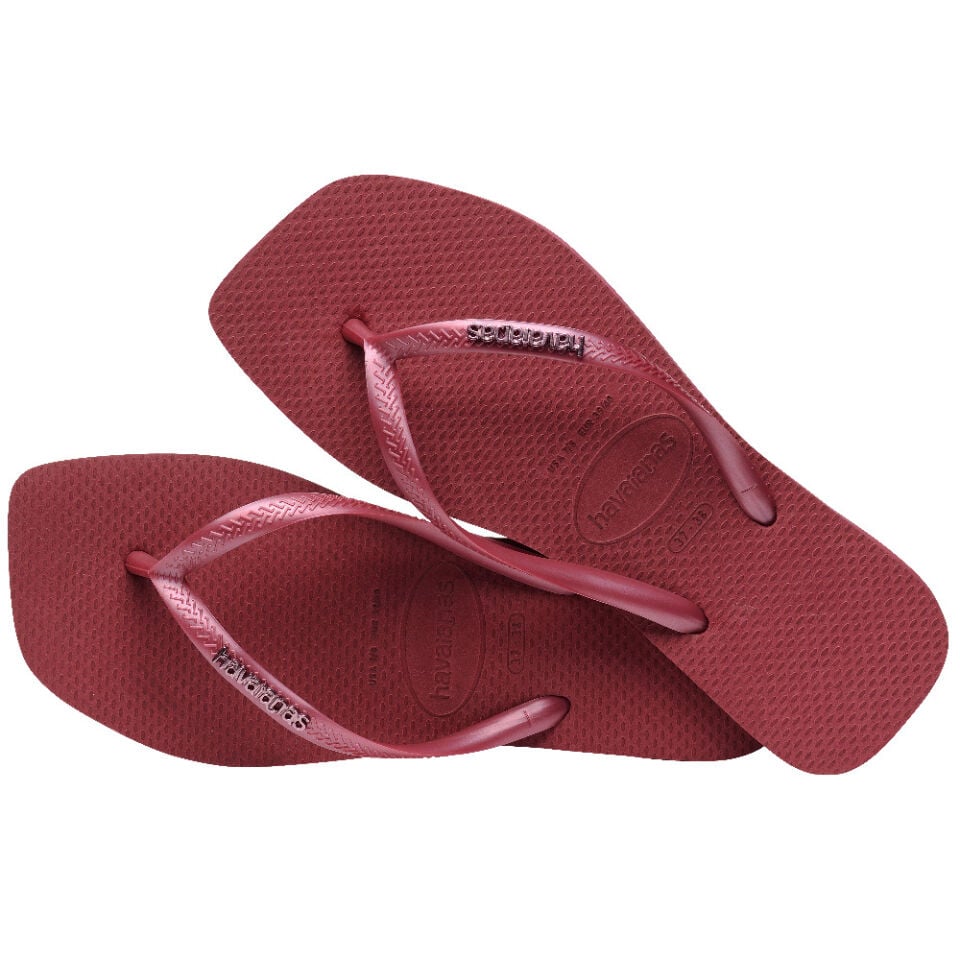 Havaianas Slim Square Logo Metalic Amaranth